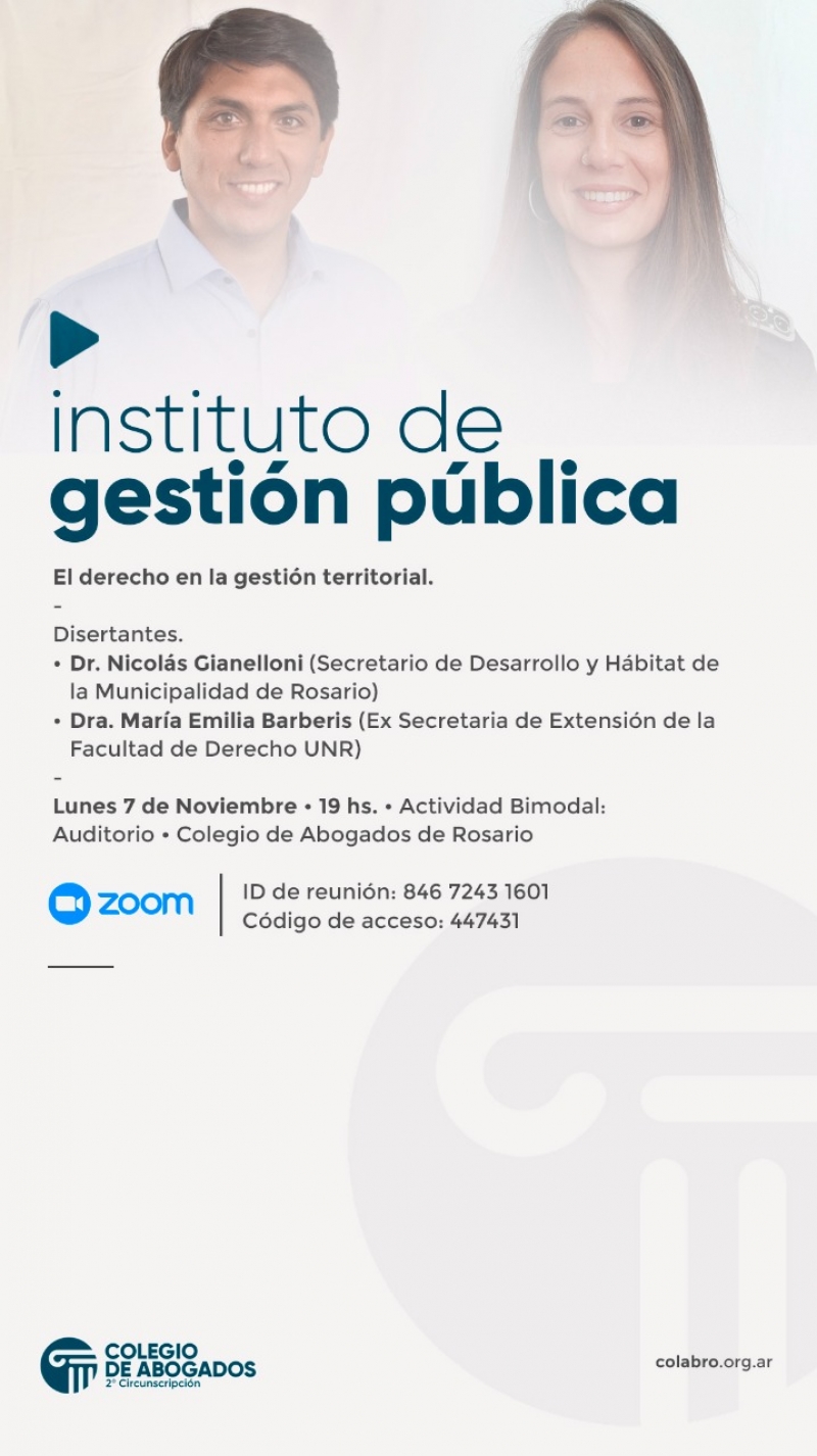 El derecho en la gestión territorial - 07/11/2022